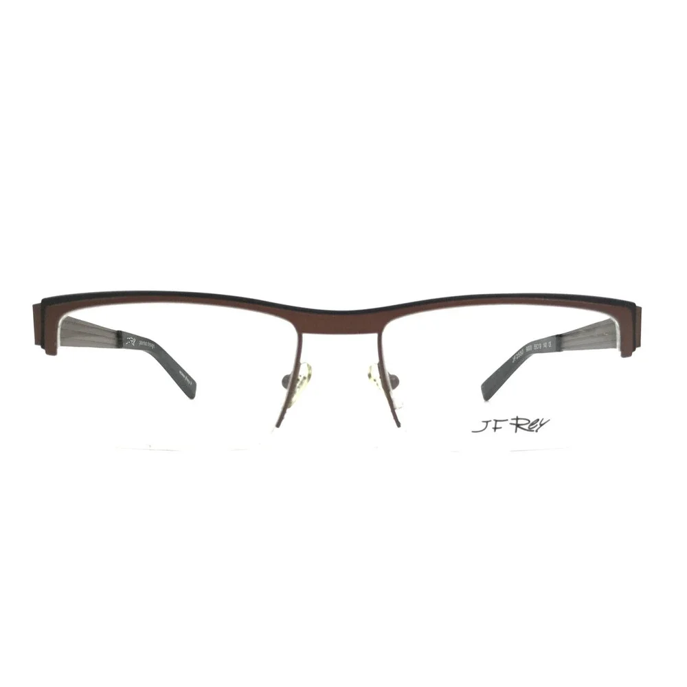 J.F. Rey Eyeglasses Frames JF2550 9000 Matte Brown Black Rectangle 50-19-140